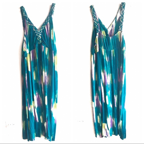 Lane Bryant Dresses & Skirts - LANE BRYANT Printed Maxi Dress Multi Size 26/28